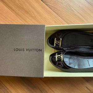 Louis Vuitton crimson flats